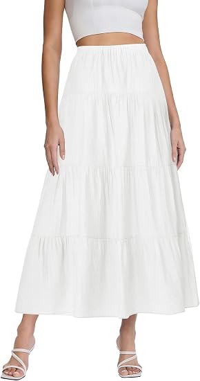 Luxury Tiered High Waist Maxi Skirt