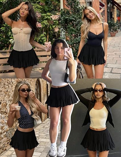 Ultra Soft Ruffle Flare Mini Skirt